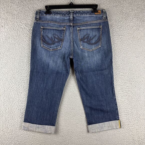 X2 Quality Denim Capri Pants Women’s Size 8 Blue Denim Low Rise - Picture 7 of 12